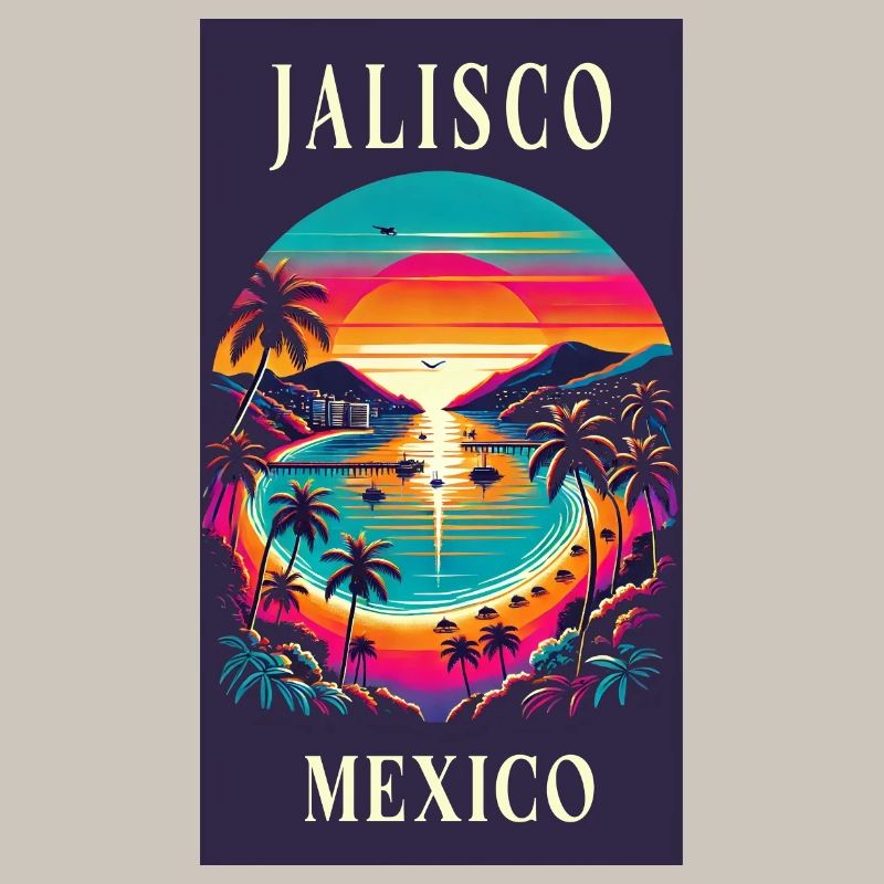 Jalisco Mexico palm tree design