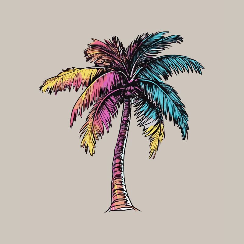 Palm Tree Multicolored
