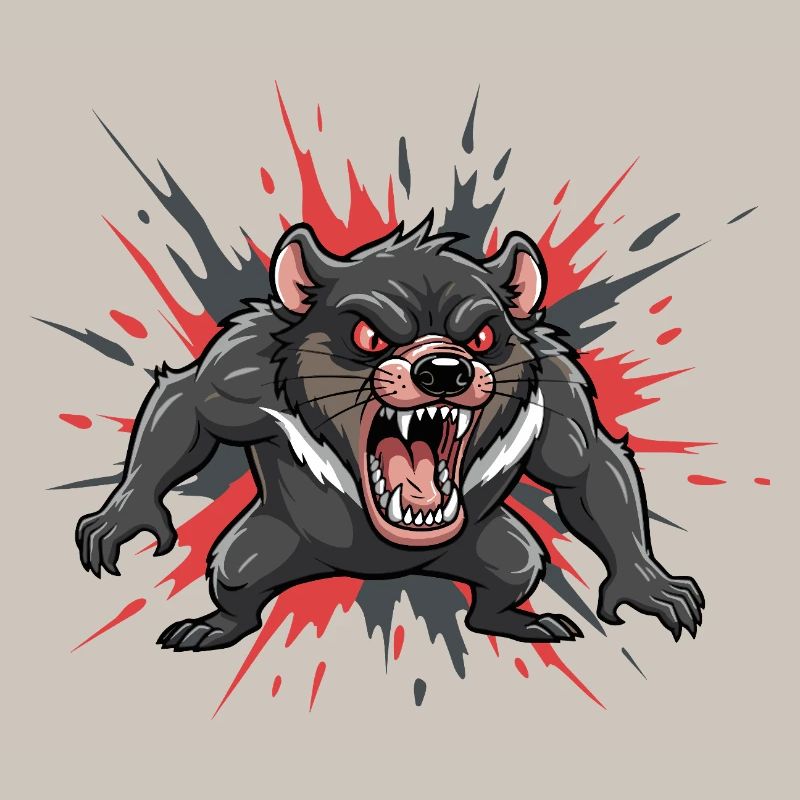 Tasmanian devil in comic style