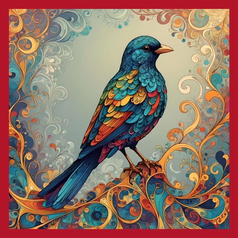 Bird Colored Rectangular