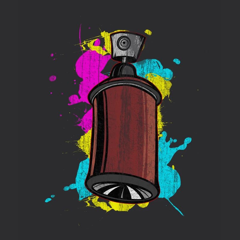 Graffiti spray can with spray paints