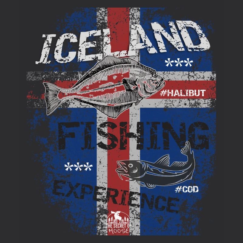 Islande Drapeau de pêche Pêche Poisson Design