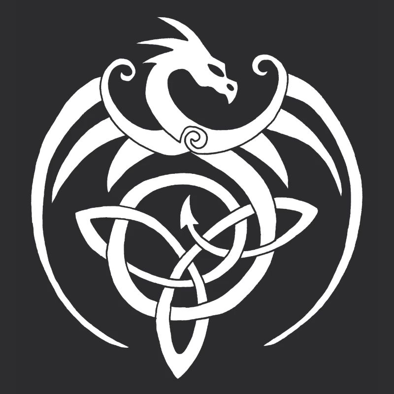 Dragon blanc et symbole celte