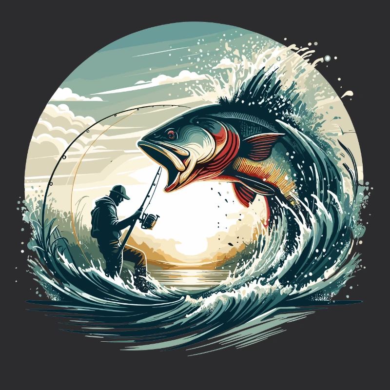 Pêche pêcheur dynamique cadeau