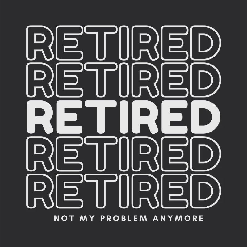 Retiré répété mot rétro conception de retraite.