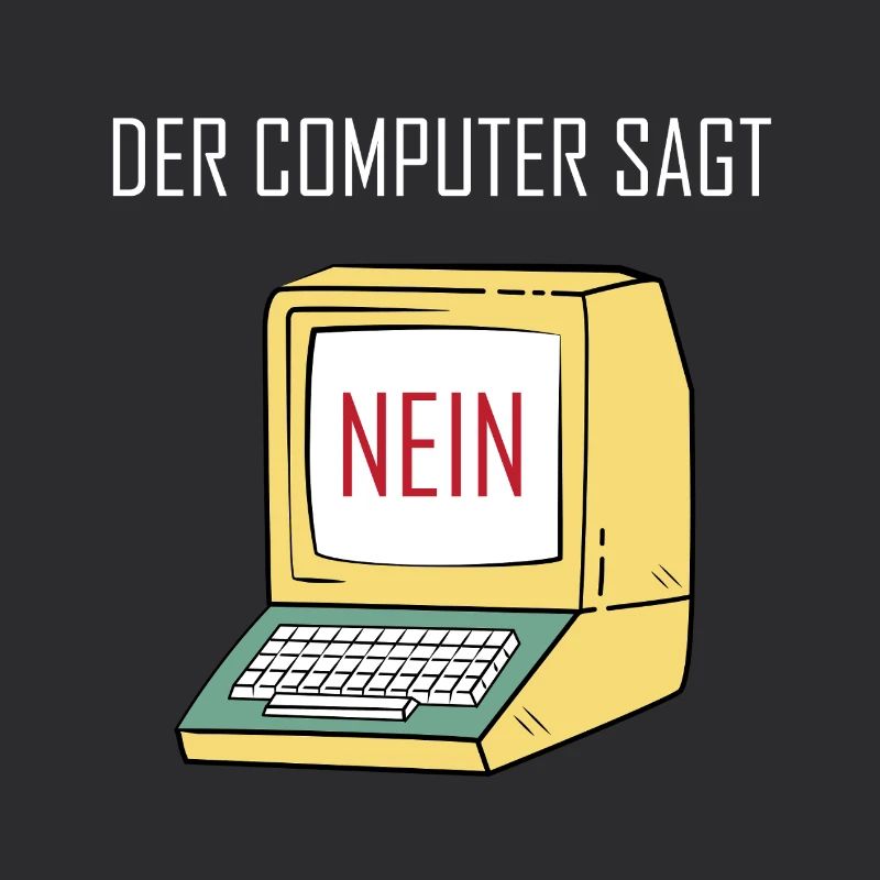 Retro Funny Computer Sagt Nein - Geeky Tech Nerd