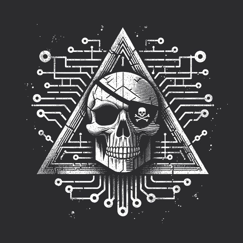 Digital Skull Triangle Design