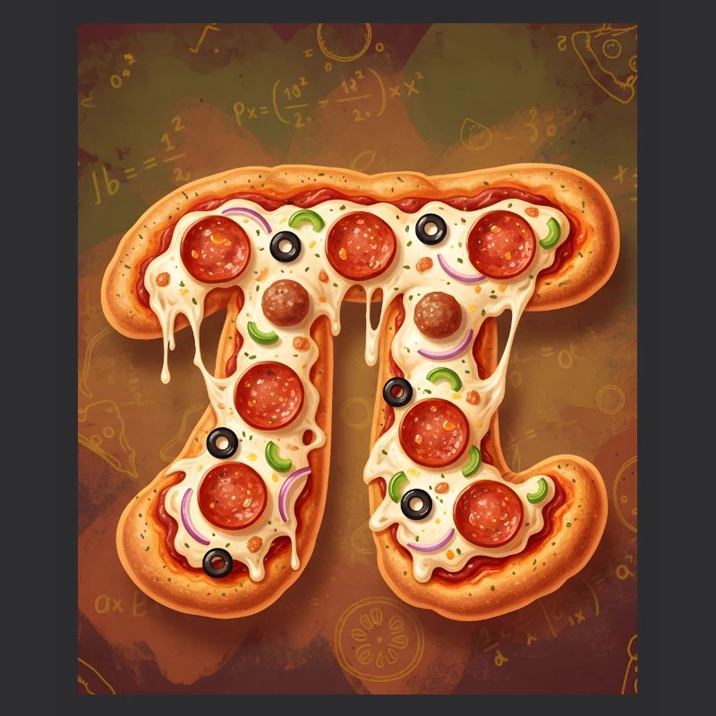 Pi Shape Pizza