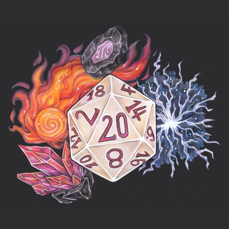 Rollenspiel Tabletop D20 Würfel Geschenk Magier