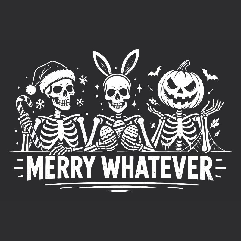 Joyeux Noël squelette Peu importe Pâques Halloween