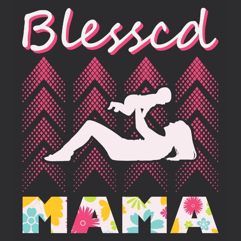 Grateful Mama Floral Flower Muttertags-Shirt
