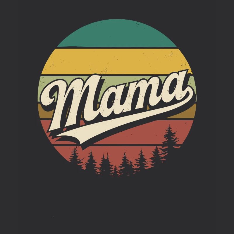 Mama Retro Sunset Logo