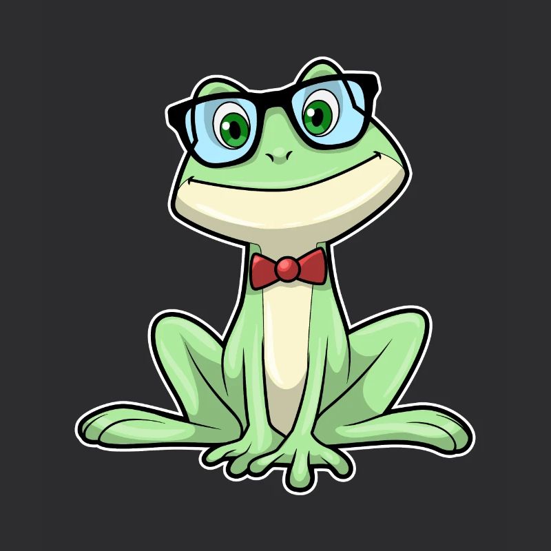 Frog Nerd Student Glasses Slips