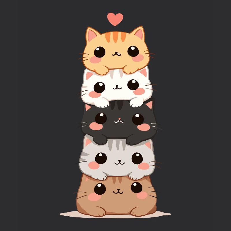 Cat & Kitten, Cute Cats, Cat Stack