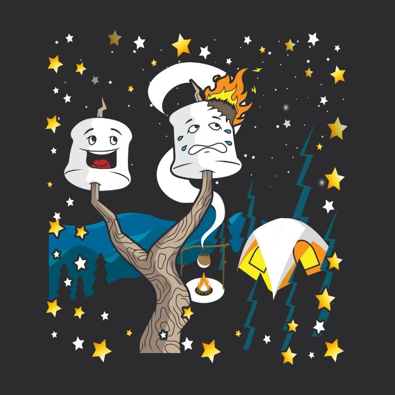 Happy Camper Marshmallow feu de camp cadeau de cadeau
