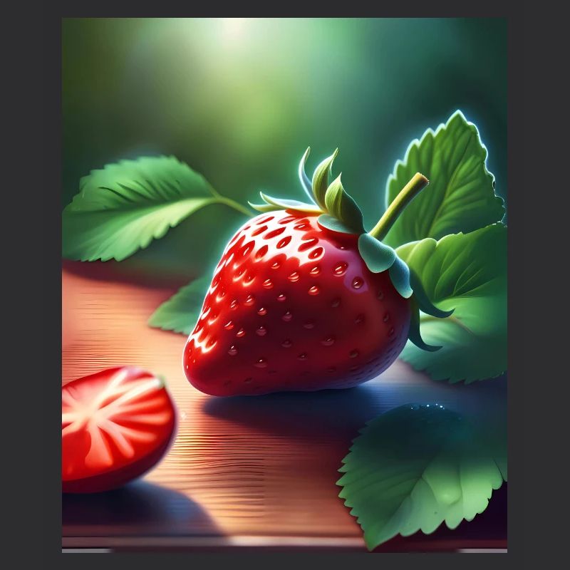 Rote saftige Erdbeere
