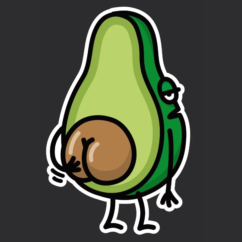 Funny avocado butt scratching ass gift idea