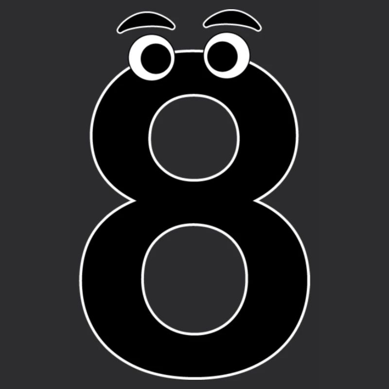 Number Eight 8 Kids Birthday Learning Math