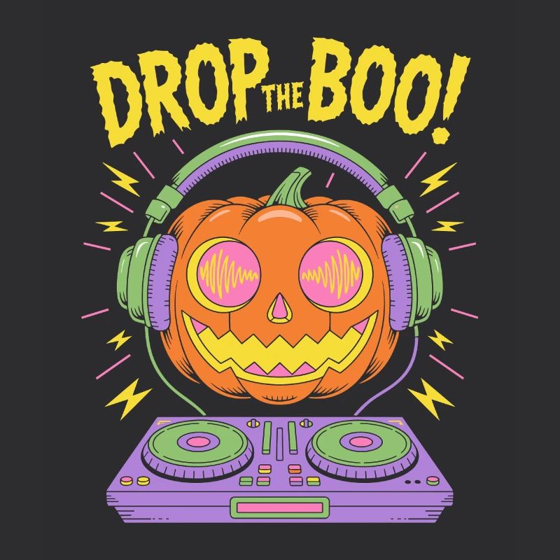 drop the boo EDM HalloweenDJ Pumpkin