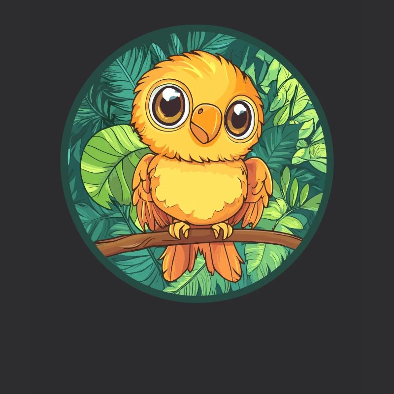 Oiseau jaune dans la jungle