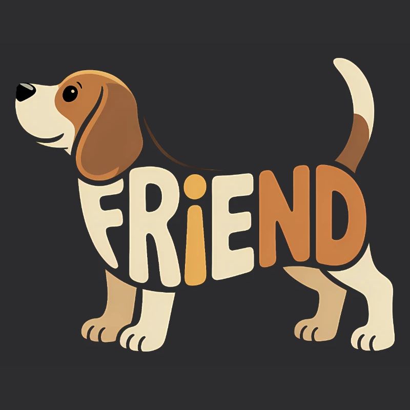 Ami Beagle - Logo d’animal de compagnie cool