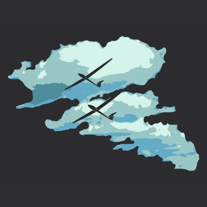 Clouds glider gift pilot cross-country flight