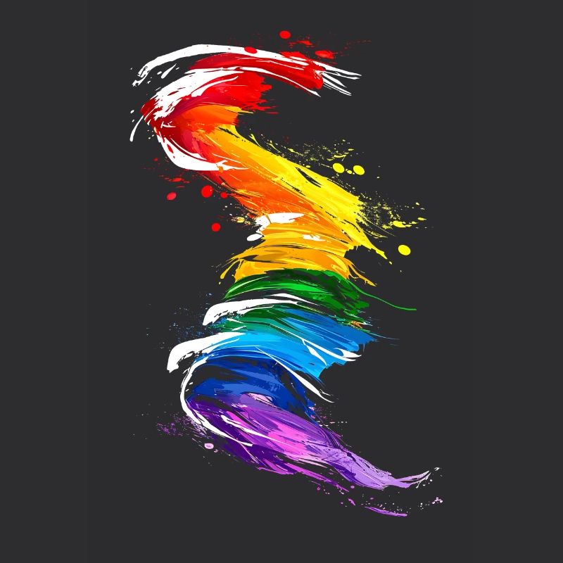 Abstraktes Regenbogen Pride Tornado Design - Lebendig