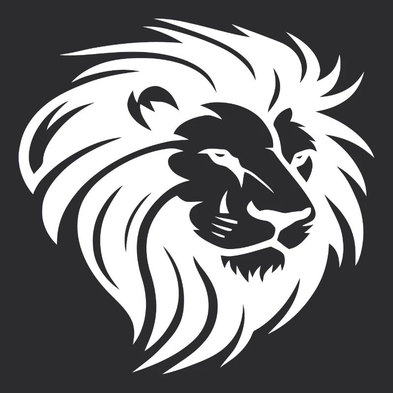 Lion's head with mane