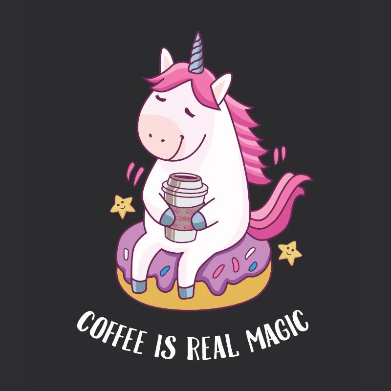 Coffee Is Real Magic - Kaffee Einhorn Geschenk