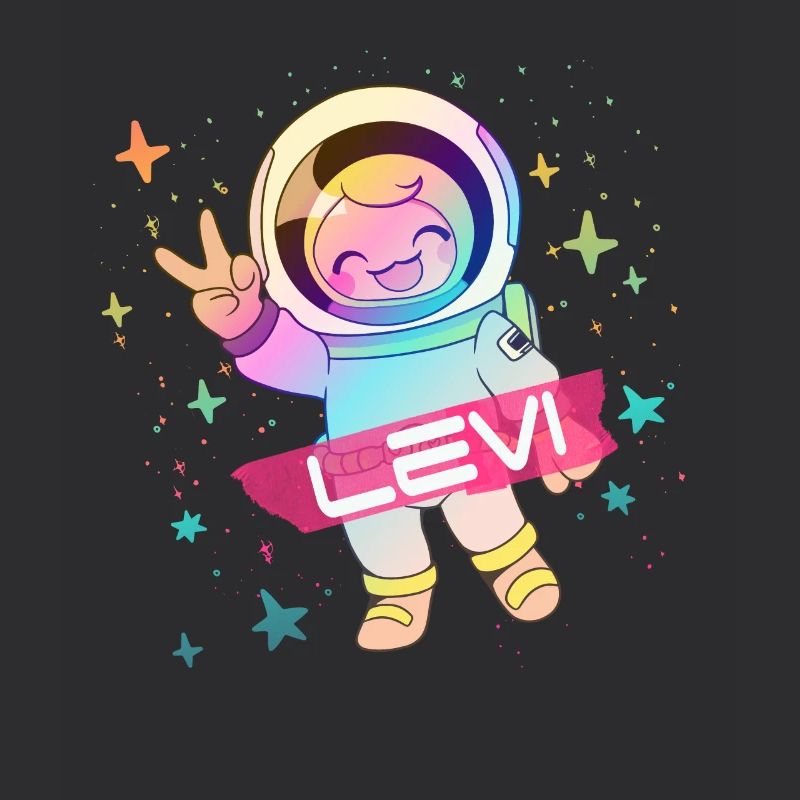 LEVI - Beau nom de garçon avec astronaute mignon