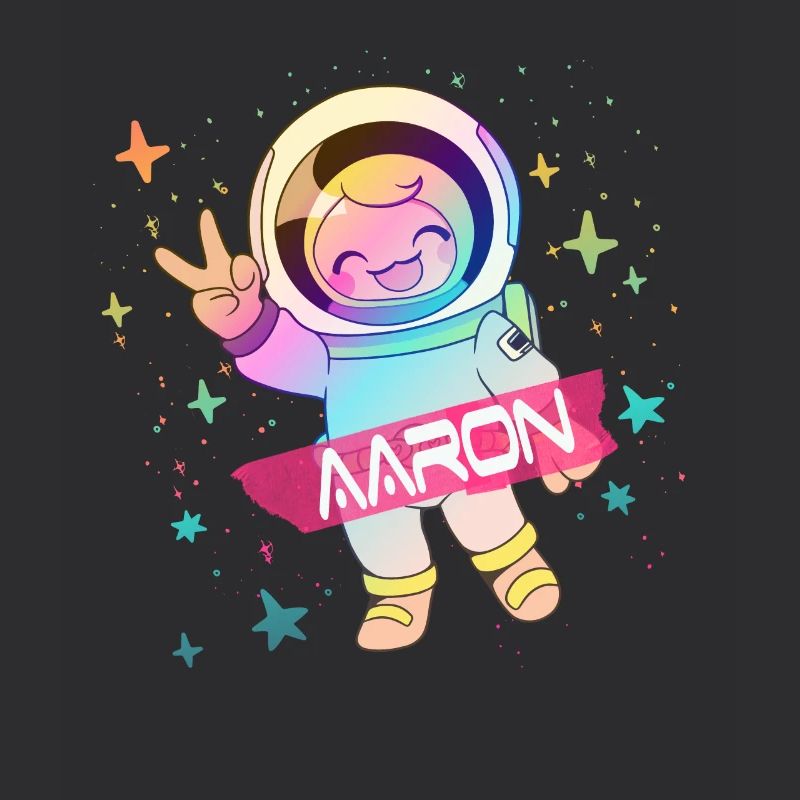 AARON - Beau nom de garçon avec astronaute mignon