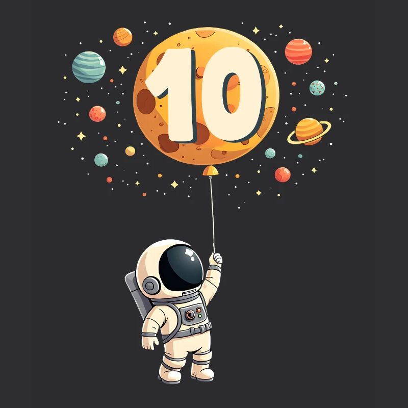 Astronaute mignon 10e anniversaire garçon espace