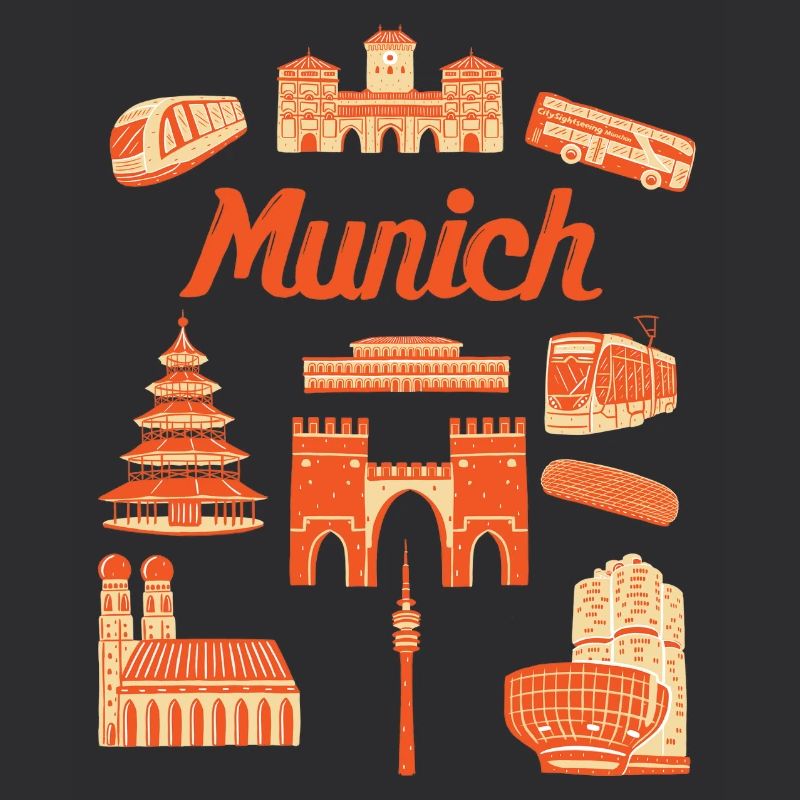 Munich Sights Illustration