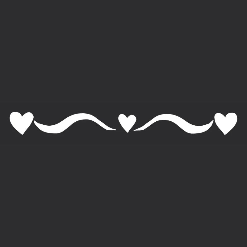 Three Hearts Line Wave Heart