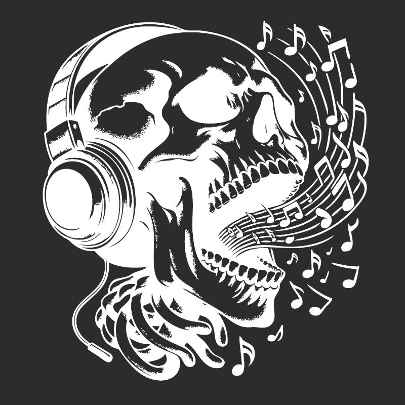 Vanitas Singender Schädel Kopfhörer
