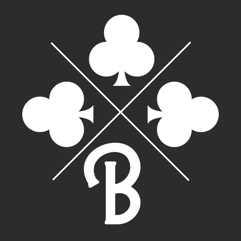 Letter b lucky clover