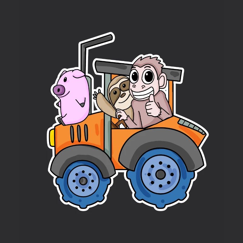 Tractor Tractor Cute Animals