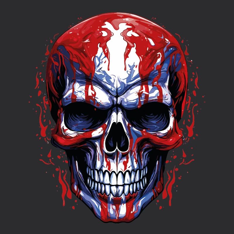 Flags Skull Graphic