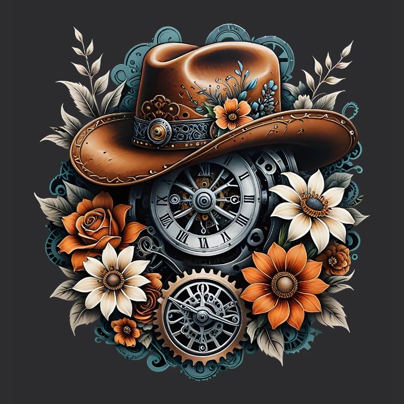 Steampunk cowboy style.
