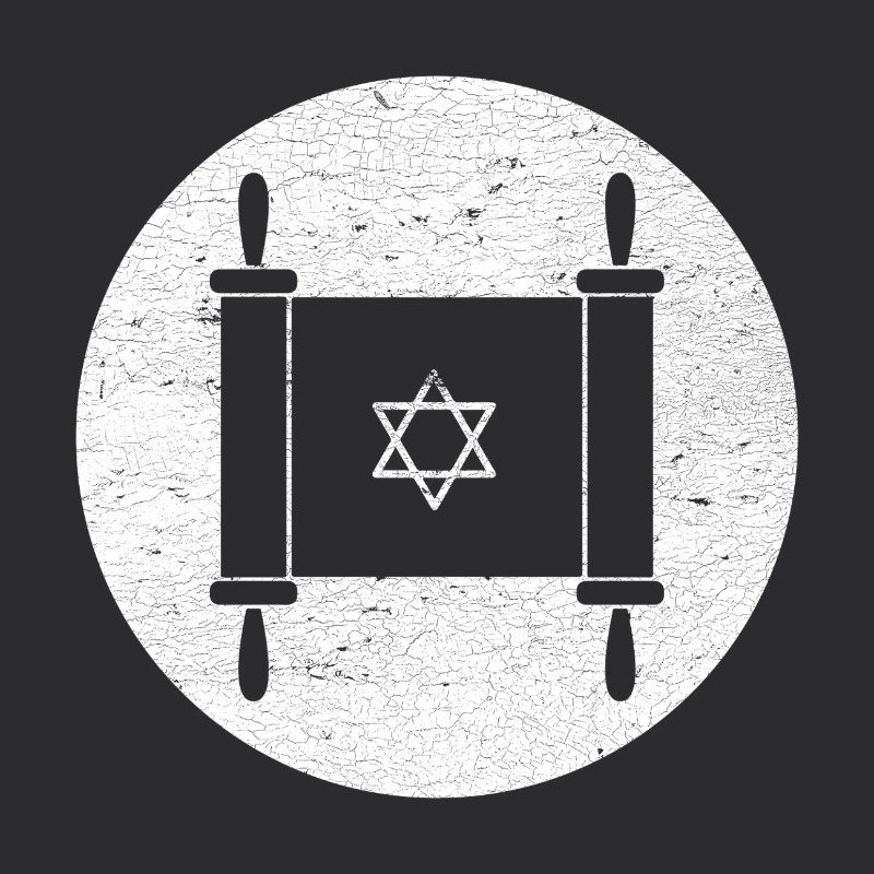 Torah scroll in a white circle