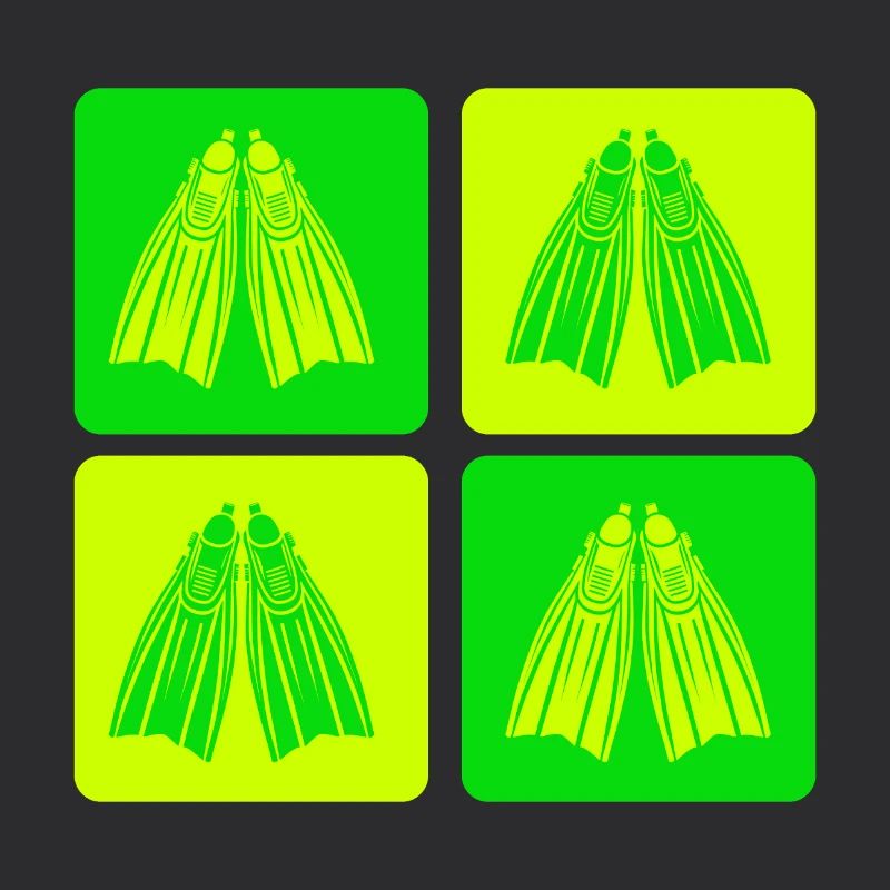 Conception de palmes de plongée rétro