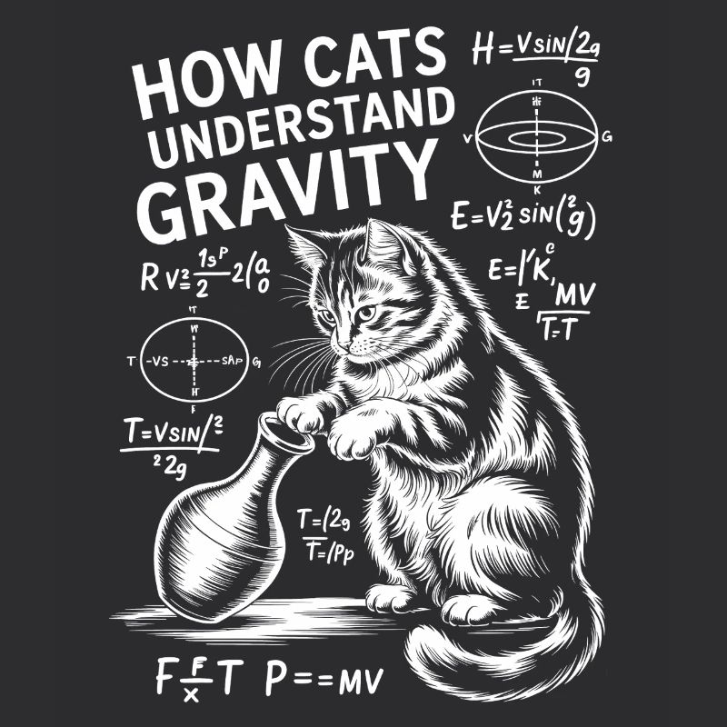 Dictions de chats de physique Blague de maths Cadeau de physique