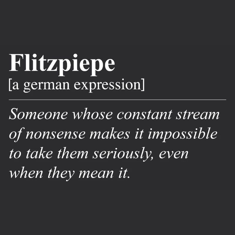 Flitzpiepe grappig Duits idioom