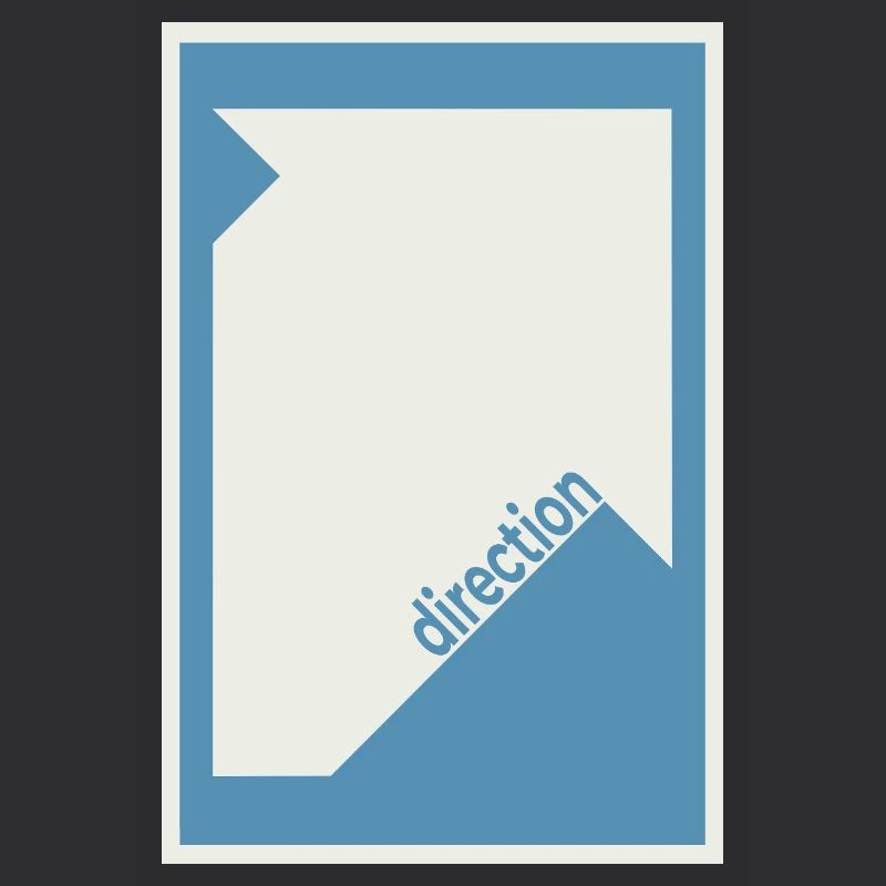 Direction Poster Blau – Modern Minimal