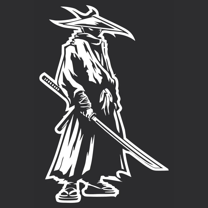 Mystischer Samurai mit Katana