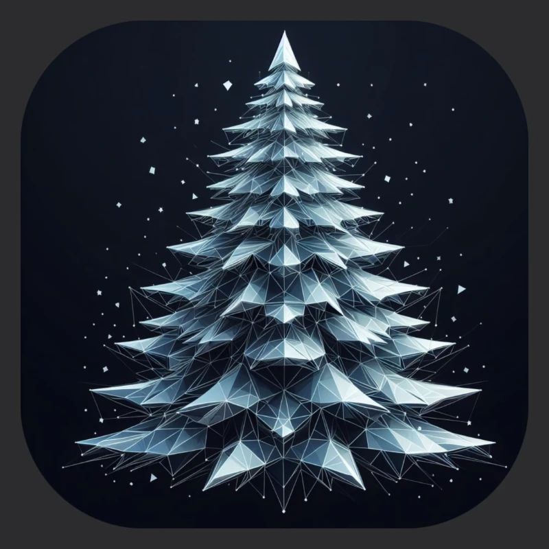 Arbre de Noël Sapin Polygones Vert