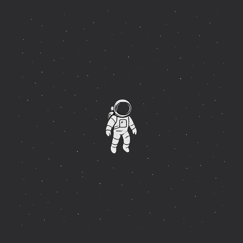 Astronaute Seul dans le Vide