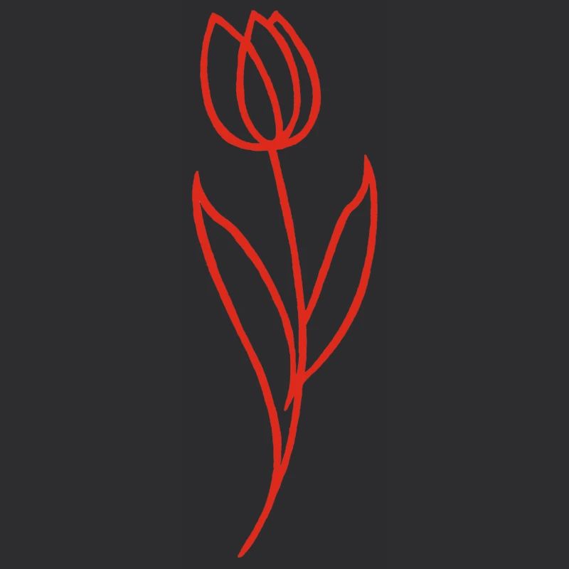 Esquisse d'une fleur rouge