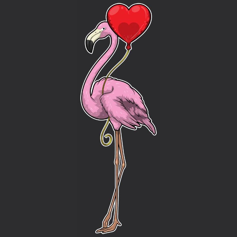 Flamingo Herz Luftballon