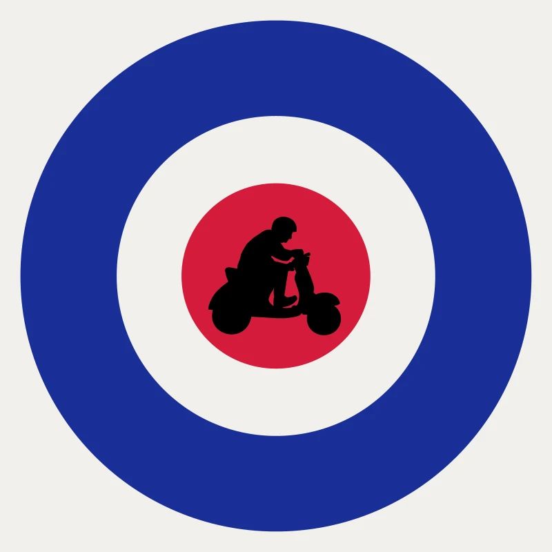 Target mit Rollerfahrer